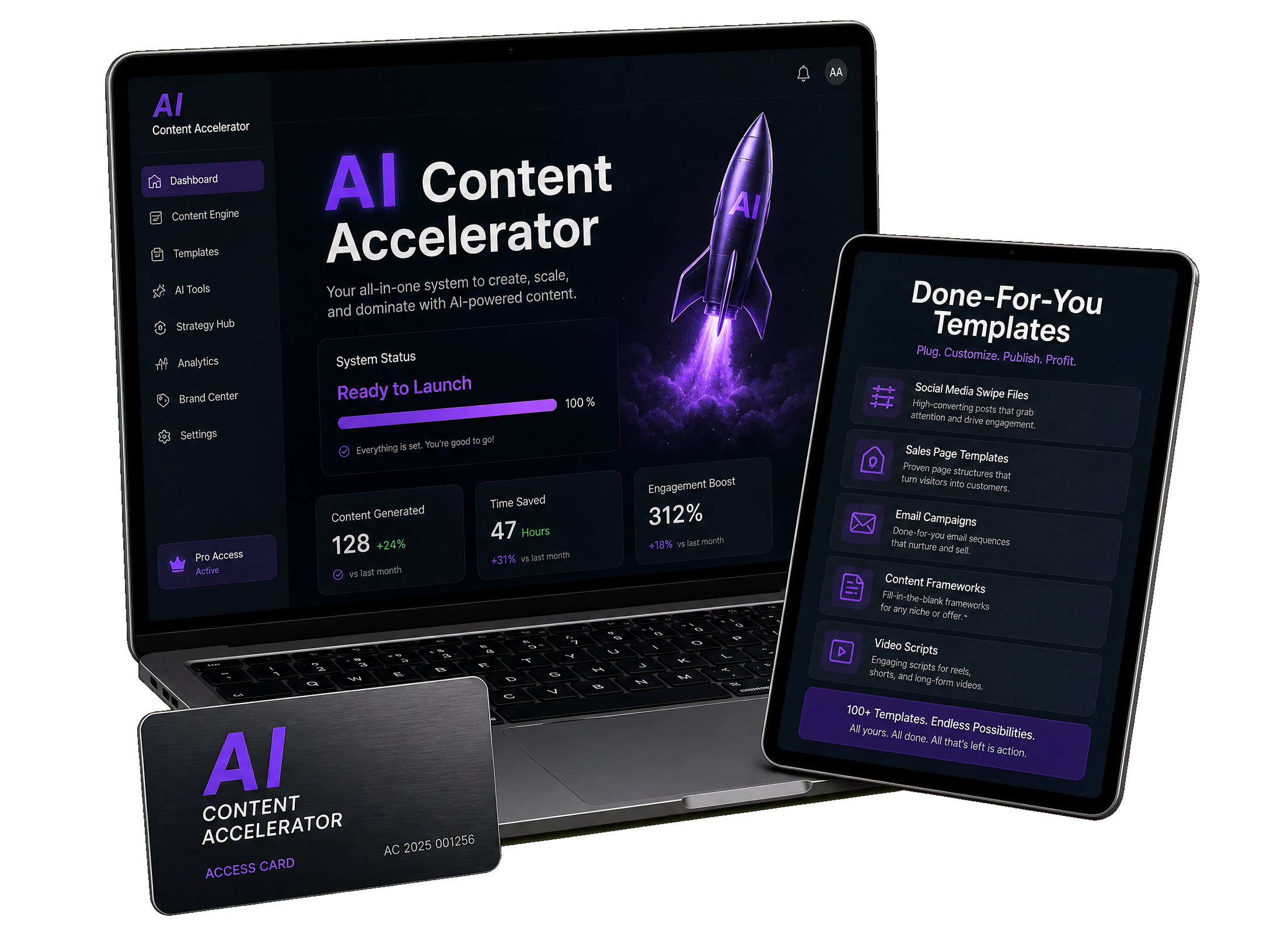 AI Content Accelerator product mockup